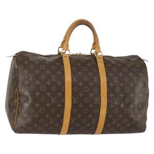 LOUIS VUITTON Monogram Keepall 50 Boston Bag M41426 LV Auth 160533